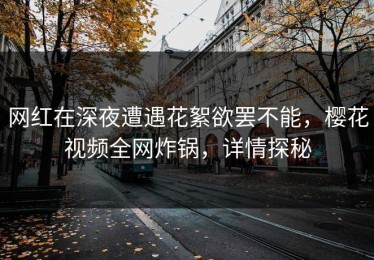 网红在深夜遭遇花絮欲罢不能，樱花视频全网炸锅，详情探秘