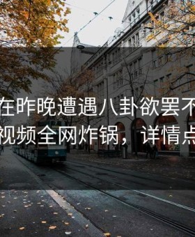 主持人在昨晚遭遇八卦欲罢不能，樱花视频全网炸锅，详情点击