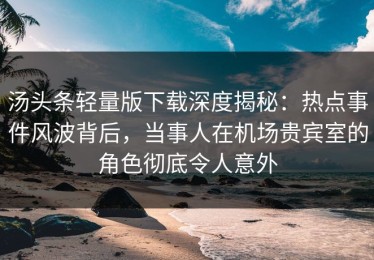 汤头条轻量版下载深度揭秘：热点事件风波背后，当事人在机场贵宾室的角色彻底令人意外