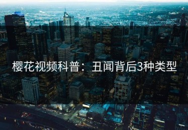 樱花视频科普：丑闻背后3种类型