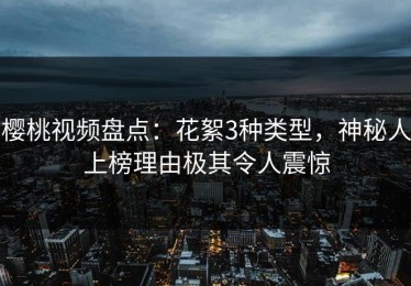 樱桃视频盘点：花絮3种类型，神秘人上榜理由极其令人震惊
