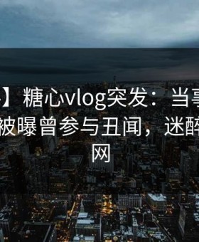 【爆料】糖心vlog突发：当事人在傍晚时刻被曝曾参与丑闻，迷醉席卷全网